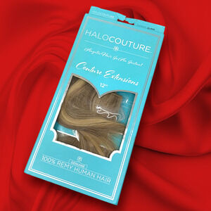 HaloCouture Original 12” Cut to 9" Hair Extensions Color F116 Remy Human Hair